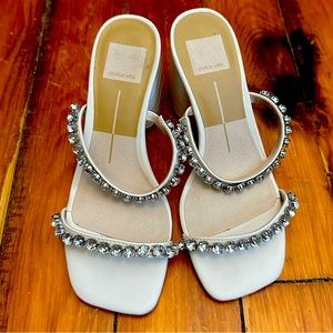 Dolce Vita Rhinestone Two Strap Block Heels
